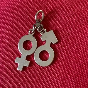 VTG I Fraternal Twins Boy Girl Dangle Charm